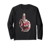 Tshirt i Love You Punk Rock tee Shirt Manga Larga