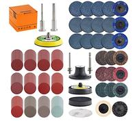 Tshya Paquete de 270 discos de lijado de 2 pulgadas, accesorio para amoladora con placa de respaldo de vástago de 1/8 "y 1/4", almohadillas de lijado incluye grano 36-3000
