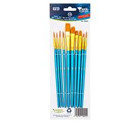 TSI 49041 - Juego de 10 pinceles de nailon (varios tamaños), color azul