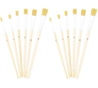 TSI 49108 - Juego de Pinceles Escolares (6 Piezas, cerdas 2, 4, 6, 8, 10, 12, Mango Natural) (Paquete de 2)
