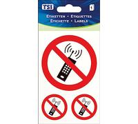 TSI 55131 Nota de etiqueta Prohibido Teléfono Móvil, impresión sobre pantalla