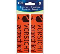 TSI 55310 Nota de etiqueta Vorsicht zerbrechlich, impresión sobre papel