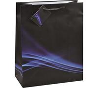 TSI 85013 - Bolsas de regalo (tamaño mediano, 12 unidades), diseño de ola, color azul