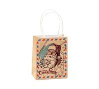 TSI 88021 - Bolsas de regalo de papel kraft (12 unidades, 14 x 11 x 6,5 cm), diseño navideño