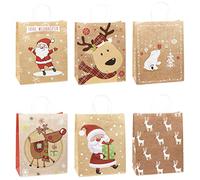 TSI 88316 - Bolsas de papel kraft para regalo (12 unidades, 32 x 26 x 12 cm)