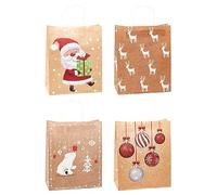 TSI 88317 - Bolsas de papel kraft para regalo (12 unidades, 32 x 26 x 12 cm)