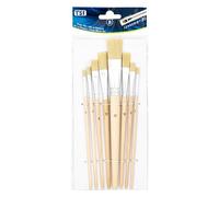 TSI Juego de 8 Pinceles de cerdas (tamaños 1, 2, 4, 6, 8, 10, 12 y 20), Mango Natural, número 49209