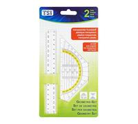 TSI Juego de geometría (regla de 17 cm y escuadra con mango de 16 cm), número de referencia 46308