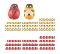 Tskcvy 200 Piezas de Abejas de Madera, Mariquitas, Abejorros de Madera y Mariquitas para Manualidades, áLbumes de Recortes, DecoracióN de Fiestas DIY