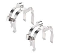 Tskcvy 2pcs 24# Clip de Keck de apriete acero inoxidable para 24/29 24/40 Conjunto de vidrio esmerilado