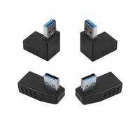 Tskcvy Acopladores Adaptadores USB 3.0 de 4 Piezas Conector USB Macho a Hembra de 90 Grados- Incluido Adaptador de áNgulo Izquierdo, Derecho, Arriba y Abajo