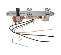 Tskcvy Conjunto de Placa de Control de Guitarra Precableada, Interruptor de Hoja de 3 VíAs Cargado, PotencióMetro de Empuje y ExtraccióN, Perillas de Velocidad de Olla Excelentes