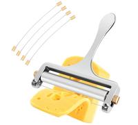 Tskcvy Cortadora de Queso, Cortadora de Queso Pesado de Grosor Ajustable con Alambre para Quesos Blandos y Semiduros -4 Alambre de Corte Incluido