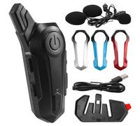 Tskcvy Intercomunicador Bluetooth para de Motocicleta, Auricular Universal con ReduccióN de Ruido para Completo, de 3 Colores