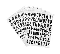 Tskcvy Kit de NúMeros de Letras de Vinilo Autoadhesivo de 8 Hojas, Etiquetas Engomadas de NúMeros de Letras CalcomaníAs de Bricolaje Etiquetas de Despensa para Letreros