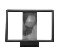 Tskcvy Lupa de Pantalla 3D TeléFono MóVil Inteligente Amplificador de PelíCulas Pantalla AntirradiacióN con Soporte para TeléFono para Cualquier TeléFono Inteligente