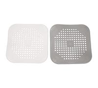 Tskcvy Tapa de DesagüE Cuadrada para DesagüE de Ducha Colector Pelo TapóN de Silicona Plano para Filtro de BañO y Cocina ProteccióN de DesagüE de Ducha TapóN de Colador Plano con Ventosas