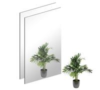 TSKDKIT 2 espejos de pared HD autoadhesivos, espejo de vidrio de alta transparencia, sin marco, espejo adhesivo grande para dormitorio, sala de estar, decoración de pasillo (40 x 30 cm)