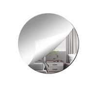 TSKDKIT Espejo Adhesivo Pared HD Sin Vidrio Acrílico 40 x 40cm Grande Redondo Sin Marco para Armarios, Sala de Estar, Baño, Dormitorio