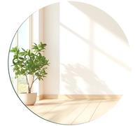 TSKDKIT Espejo de pared redondo de 25 cm, autoadhesivo, espejo de cristal HD sin marco, espejos decorativos para paredes, baño, dormitorio, sala de estar, puerta, etc