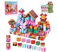 TSKER Bloques Magneticos Construccion Niños - 100 Piezas Cubos Magneticos para Niños, Bloques de Construcción Magnéticos Construye un Mundo de Dulces, Gran Regalo para Mayores de 3 Años