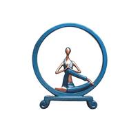 TSKIQQLQ Decoración para estanterías Estatua de Yoga esculturas estatuilla decoración del hogar en Pose Decoración para oficinas(A3)