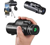 TSMBIKE Telescopio monocular con teléfono móvil, monoculares para Adultos, 40x60 Bak4 portátil de Alta Potencia para observación de Aves
