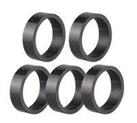 TSMORY 5 piezas de arandelas de auriculares para bicicletas de carretera, espaciadores de fibra de carbono, accesorios de bicicleta, arandela de auriculares para bicicletas, ligera y resistente