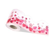 TSMORY Adhesivo de pared para decoración de dormitorio, boda, decoración de corazones y fronteras de San Valentín de 60 pies de largo