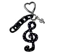 TSMORY Anillos caprichosos fáciles de usar, accesorio de joyería de acrílico de moda, portátil, uso diario, único, dije de música de estrella, joyería de moda, Negro, Talla única