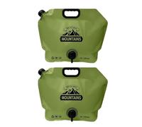 TSMORY Bolsa compacta de almacenamiento de agua plegable de 8 L con boquilla de grifo para camping, senderismo, bolsa de agua familiar con bocas anchas