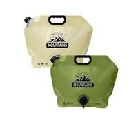 TSMORY Bolsa compacta de almacenamiento de agua plegable de 8 L con boquilla de grifo para camping, senderismo, bolsa de agua familiar con bocas anchas