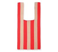 TSMORY Bolsas con patrón de rayas, con líneas de teclado, bolso de mano de punto, reutilizable, bolsas de compras, bolsa de hombro casual para mujeres y niñas, Red, As shown in the figure