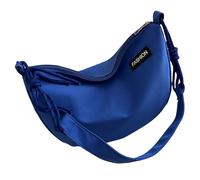 TSMORY Bolso cruzado de cuerda trenzada para mujeres y hombres, bolso de hombro único con forma de luna con interior espacioso, Blue, As shown in the figure