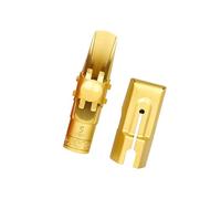 TSMORY Boquilla para saxofón soprano, boquilla para saxofón 5C/6C/7C/8C/9C con tapas, almohadillas para instrumentos musicales, accesorio de metal