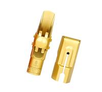 TSMORY Boquilla para saxofón soprano, boquilla para saxofón 5C/6C/7C/8C/9C con tapas, almohadillas para instrumentos musicales, accesorio de metal