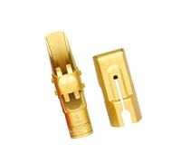 TSMORY Boquilla para saxofón soprano, boquilla para saxofón 5C/6C/7C/8C/9C con tapas, almohadillas para instrumentos musicales, accesorio de metal