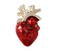 TSMORY Broche de órgano de cuerpo humano, aleación de moda, con forma de corazón, accesorio para mujeres y niñas, joyería de moda