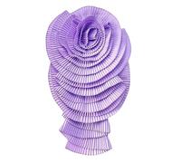 TSMORY Broche de solapa plisado de moda con flores grandes para vestido y camisa para mujer, adorno de pin de pecho, As shown in the figure, fibra de poliéster