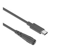 TSMORY Cable de alimentación profesional tipo C DC5521, cable de carga universal para dispositivo, PVC flexible para oficina, hogar, viajes, uso ligero tipo C