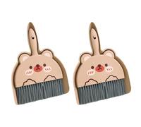 TSMORY Cepillo denso con combinación de recogedor de polvo, cepillo modificable, diseño compacto de ahorro de espacio, escoba de escritorio y recogedor, herramienta de limpieza que ahorra espacio