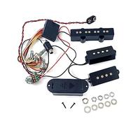 TSMORY Circuito de preamplificador de 3 bandas para guitarra eléctrica, juego de circuito de amplificación de bajo con kits de pastilla y control de tono