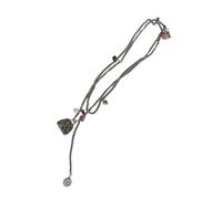 TSMORY Collar de acero inoxidable con colgante de bolsa pequeña, ideal para parejas jóvenes o amigos cercanos, 81cm, acero de titanio