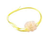 TSMORY Collar de flores de tela hecho a mano, ajustable, diseño elegante y minimalista, elegante joyería floral, Size reference picture, tela