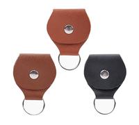 TSMORY Cómoda caja de almacenamiento para púas de guitarra, funda protectora a prueba de golpes, funda de piel sintética con textura
