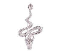 TSMORY Elegante broche con forma de dragón, elegante pin de solapa étnico del zodiaco chino para ella, As shown in the figure, Metal