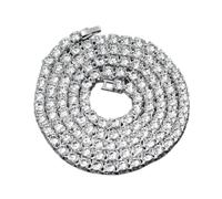 TSMORY Elegante cadena coreana de tenis con diamantes de imitación para uso diario, fiesta, cita, ceremonia, aniversario, festival, especial D