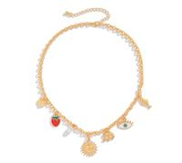 TSMORY Elegante collar de cruces de concha, accesorio de joyería para mujer con dije dorado y diseños bohemios de conchas marinas, As shown in the figure, Metal