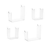 TSMORY Estantes acrílicos con temática de cuernos transparentes, paquete de 4/8 unidades, solución funcional de organización del hogar para fotos artísticas, plantas, soporte acrílico de alta calidad
