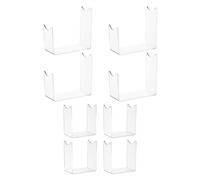 TSMORY Estantes acrílicos con temática de cuernos transparentes, paquete de 4/8 unidades, solución funcional de organización del hogar para fotos artísticas, plantas, soporte acrílico de alta calidad